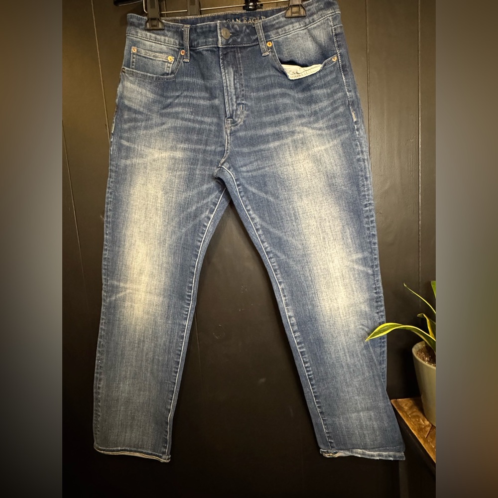 American Eagle Outfitters Faded Blue Slim Straight Men’s Jeans